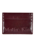 MATIN KIM MATIN KIM Embossed Logo Card Wallet in Burgundy