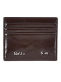 MATIN KIM MATIN KIM Steel Logo Card Wallet