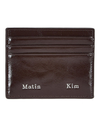 MATIN KIM Steel Logo Card Wallet