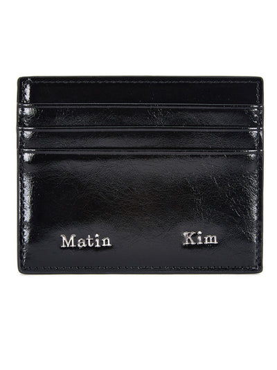 MATIN KIM Steel Logo Card Wallet