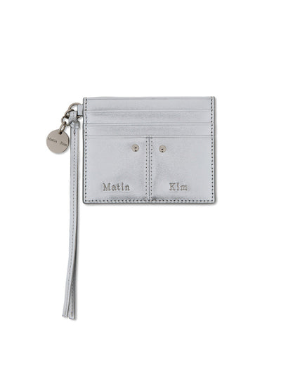 MATIN KIM Steel Logo Rivet Card Wallet