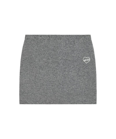 EMIS Heart Knit Skirt Melange Gray