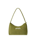 EMIS EMIS Corduroy Applique Hobo Bag - Olive