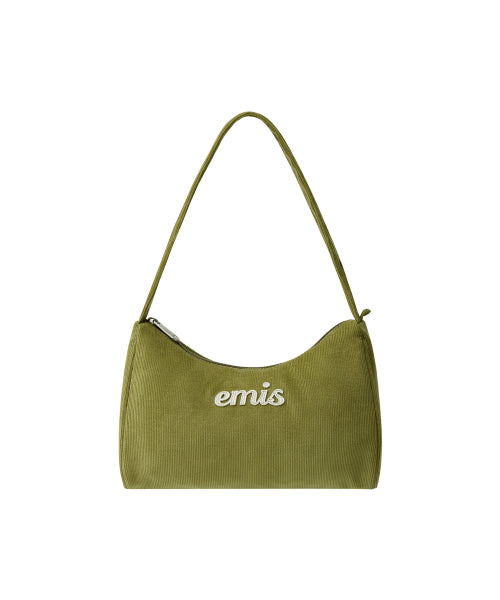 EMIS EMIS Corduroy Applique Hobo Bag - Olive