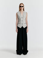 EENK YIVAS Tailored Waistcoat - White
