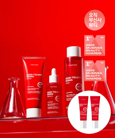 1 Sensitology Derma Toner 200ml + 1 Ampoule 50ml + 1 Cream 80ml (+ 2 Creams 10ml for free)