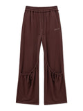 MATIN KIM MATIN KIM Drawstring Point Sweatpants in Burgundy