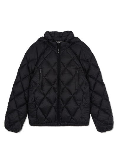 MATIN KIM Padded Jacket Lightweight Hoody in Black