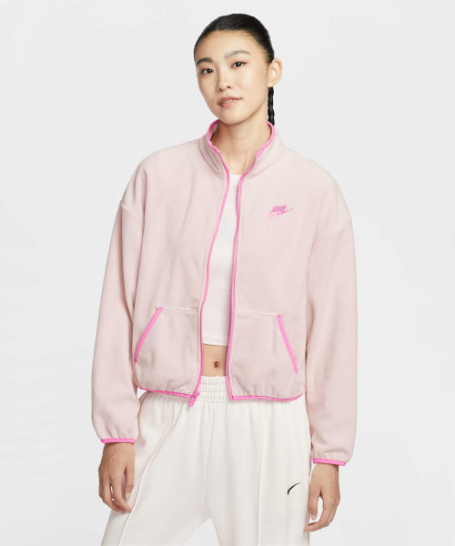 NIKE NIKE Jacket Loose Fit Cozy Track - Silt Red:Playful Pink