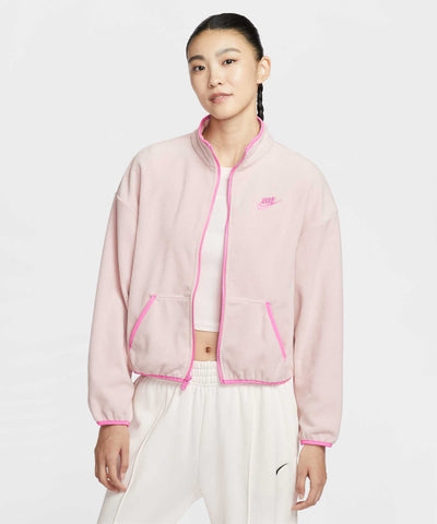 NIKE Jacket Loose Fit Cozy Track - Silt Red:Playful Pink