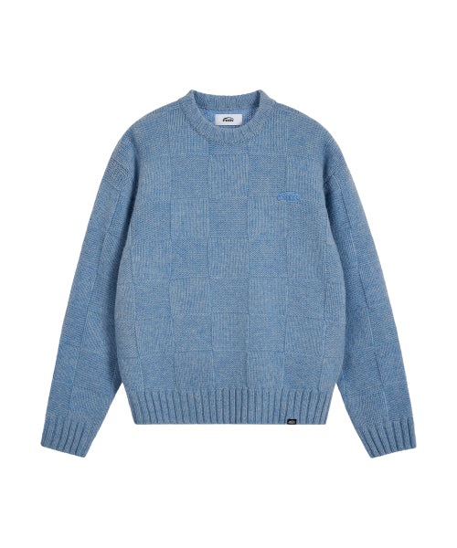 EMIS EMIS Knitwear Check Knitted Pullover - Blue