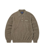 THISISNEVERTHAT THISISNEVERTHAT SCT-Logo Shaggy Knit Polo Mud