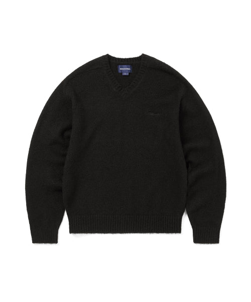 THISISNEVERTHAT THISISNEVERTHAT Brushed V Neck Knit Sweater Black