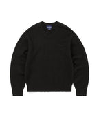THISISNEVERTHAT THISISNEVERTHAT Brushed V Neck Knit Sweater Black