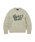 THISISNEVERTHAT THISISNEVERTHAT Heart Logo Knit Sweater Sand