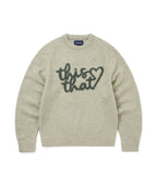 THISISNEVERTHAT THISISNEVERTHAT Heart Logo Knit Sweater Sand