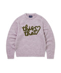 THISISNEVERTHAT THISISNEVERTHAT Heart Logo Knit Sweater Lavender