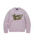 THISISNEVERTHAT THISISNEVERTHAT Heart Logo Knit Sweater Lavender
