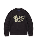 THISISNEVERTHAT THISISNEVERTHAT Heart Logo Knit Sweater Dark Navy