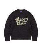 THISISNEVERTHAT THISISNEVERTHAT Heart Logo Knit Sweater Dark Navy
