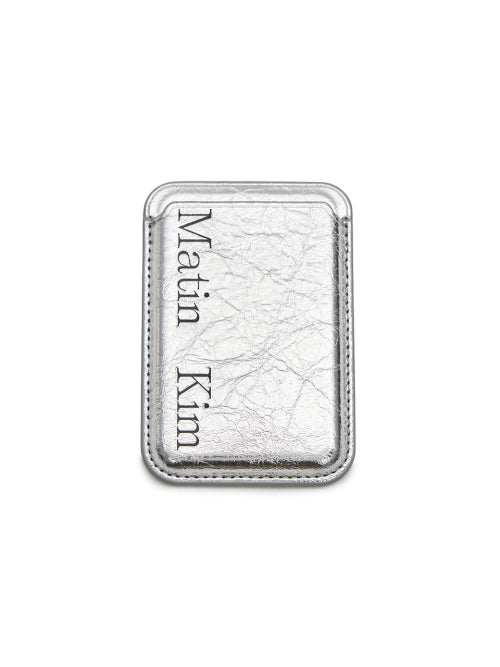 MATIN KIM MATIN KIM Magnetic Card Wallet Silver