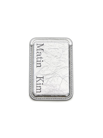 MATIN KIM Magnetic Card Wallet Silver