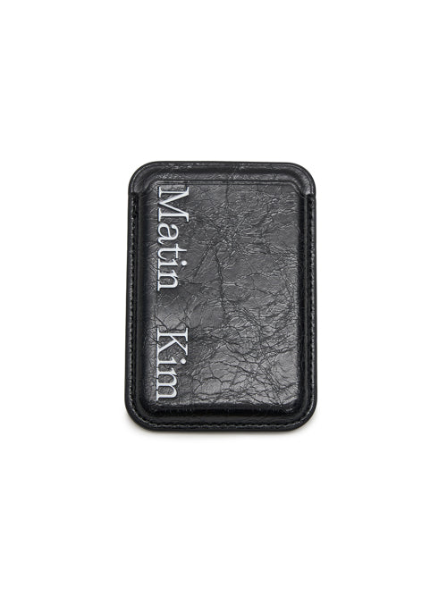 MATIN KIM MATIN KIM Magnetic Card Wallet Black