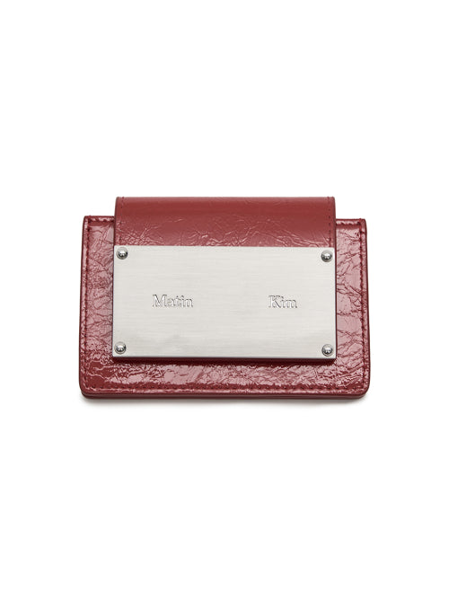MATIN KIM MATIN KIM GLAZED ACCORDION WALLET size FREE
