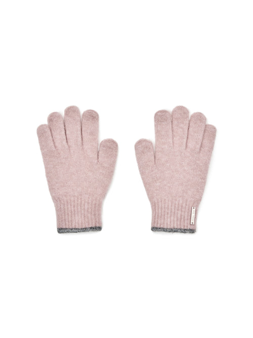 MATIN KIM MATIN KIM BOUCLE KNIT GLOVES Pink