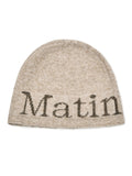 MATIN KIM MATIN KIM Morning Logo Buckle Knit Beanie