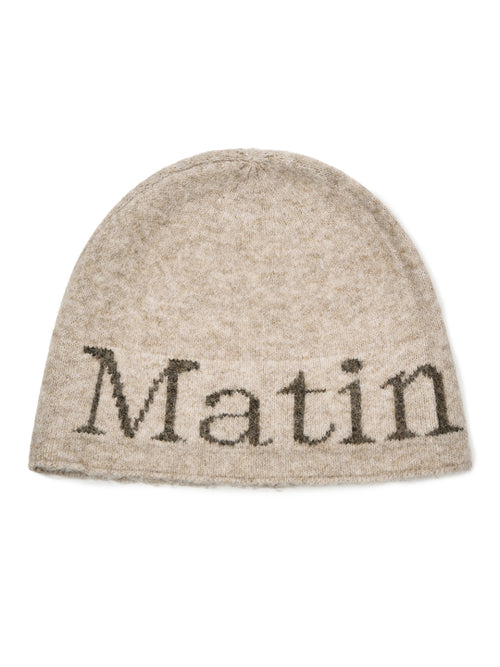 MATIN KIM MATIN KIM Morning Logo Buckle Knit Beanie