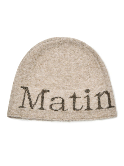 MATIN KIM Morning Logo Buckle Knit Beanie