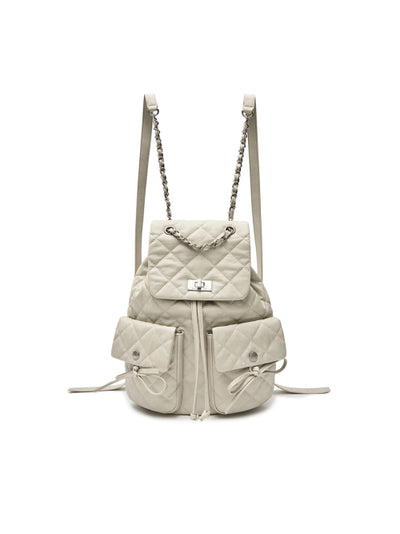 MATIN KIM Double Pocket Quilting Backpack