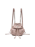 MATIN KIM MATIN KIM Double Pocket Quilting Mini Backpack in Pink