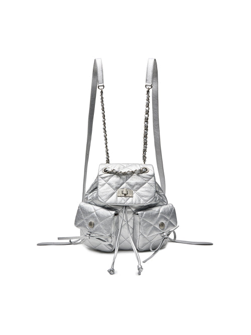 MATIN KIM MATIN KIM Double Pocket Quilting Mini Backpack