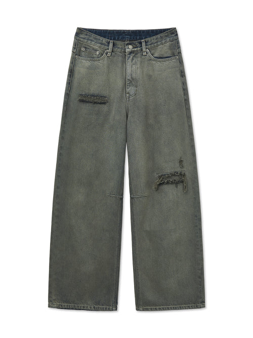 MATIN KIM MATIN KIM Wide Denim Pants Smoke Blue