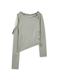 MATIN KIM MATIN KIM Weaving Long Sleeve Top