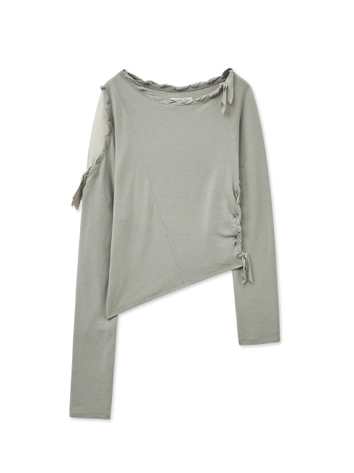 MATIN KIM MATIN KIM Weaving Long Sleeve Top