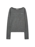 MATIN KIM MATIN KIM Essential Boat Neck Knit Top