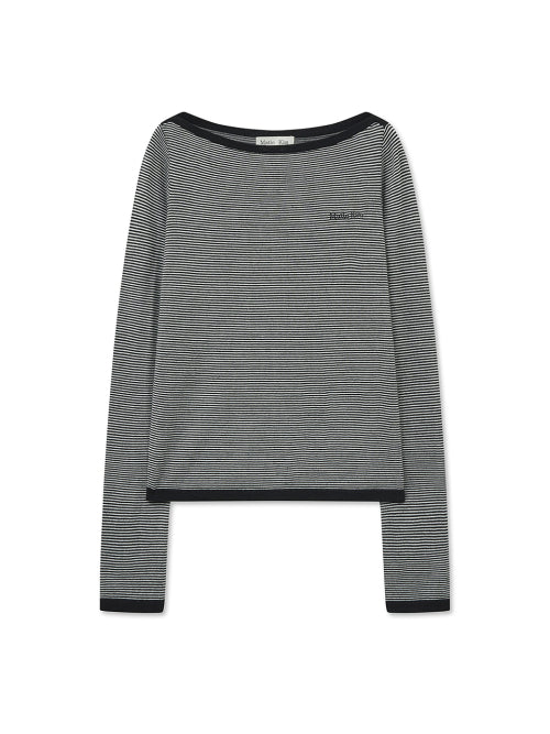 MATIN KIM MATIN KIM Essential Boat Neck Knit Top