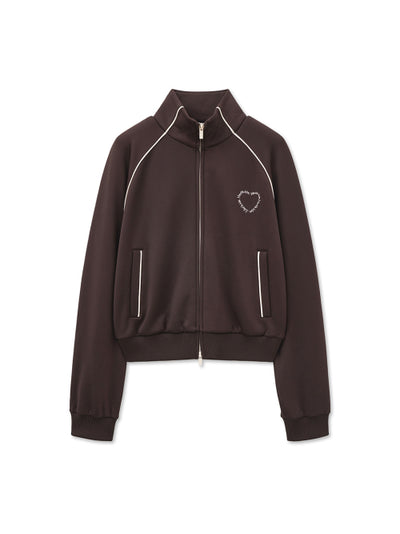 MATIN KIM Heart Logo Track Jumper Jacket
