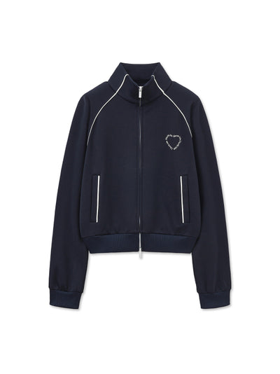 MATIN KIM Heart Logo Track Jumper Jacket