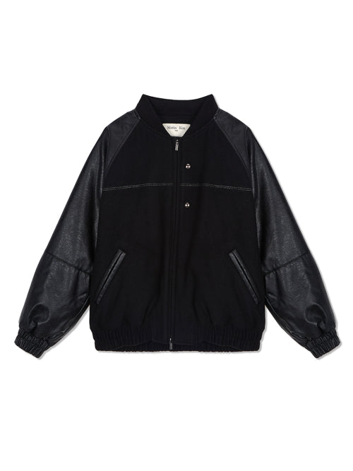 MATIN KIM MATIN KIM Faux Leather Jumper for Women in Black