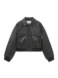 MATIN KIM MATIN KIM Faux Leather Out Pocket Jumper
