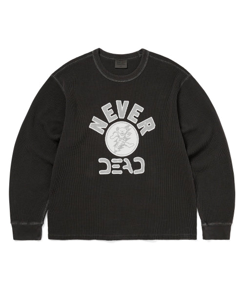 THISISNEVERTHAT THISISNEVERTHAT GD Overdyed Waffle L/S Off Black