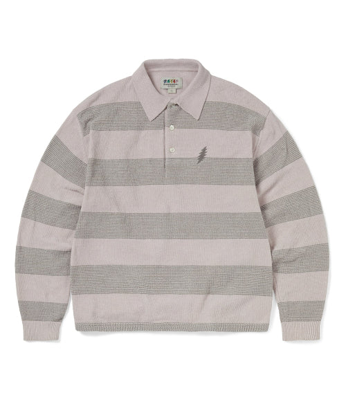 THISISNEVERTHAT THISISNEVERTHAT Knitwear GD Lightning Velvet Polo Light Pink