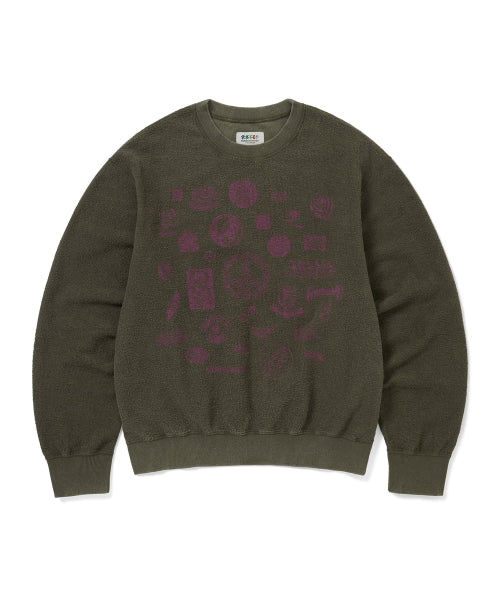 THISISNEVERTHAT THISISNEVERTHAT Sweatshirt GD Iconography Reversible Olive