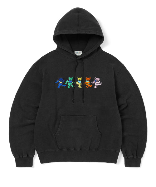 THISISNEVERTHAT THISISNEVERTHAT GD Dancing Bears Hoodie Washed Black