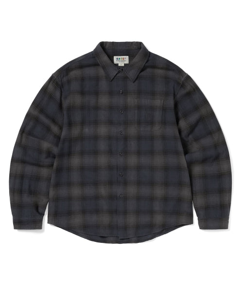 THISISNEVERTHAT THISISNEVERTHAT GD Lightning Bear Plaid Shirt Navy