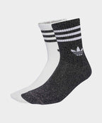 ADIDAS ADIDAS Glitter Crew Socks - White/Black
